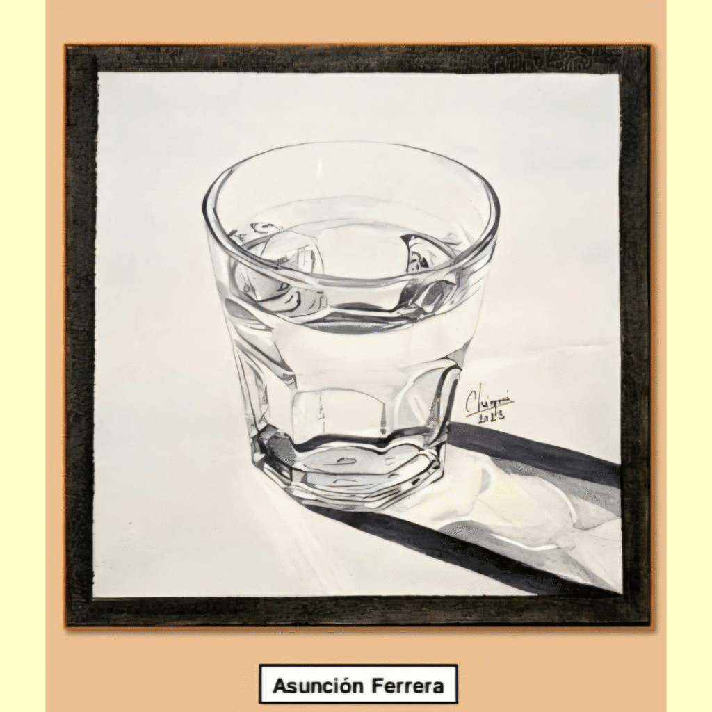 imagen artística vaso de agua